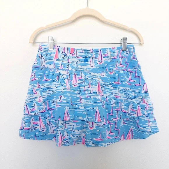 Lilly Pulitzer Womens Skort Size M Blue Luxletic Active Preppy Coastal Tennis - Picture 3 of 6